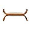 Striado Sheesham Wood Bench In Honey Oak Finish