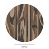 Handmade Round Wool Rug Modern Abstract Brown Charcoal 10 Feet Carpet