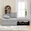 Midora 1 Seater Pull Out Sofa cum Bed  in Grey Colour