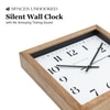 Square Wooden Wall Clock with Sharp Black Indices