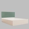 Ahimsa Bed With Premium Leatherette Fabric Box and Half Hydraulic Storage - Queen Bed