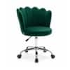 Doe Buck Preglo Green Velvet Upholstered Swivel Office Chair