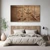 The Castle Decor Assyrian Art Wall Painting Wooden Framed Digital Painting 27x48 Inch