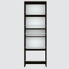 5 Open Shelves In Highland Pine Finish With Free Standing Tall Units.