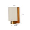 Eliante Modern Wall Lights Mild Steel & Glass Material Antique Gold & White Finish