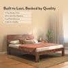 Boston Solid Wood King Size Non Storage Bed in Teak Finish
