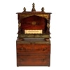 D'Dass Multi Color Mdf and Sheesham Wooden Temple With Cabinet For Pooja