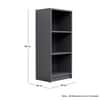 Hexa Engineered Wood Bookshelf Multipurpose Storage Rack in Slate Grey Colour
