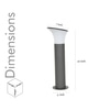 Miseno Aluminium  Outdoor Bollard Light