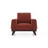 Granada Essential 1 Seater Fabric Sofa In Dark Coral