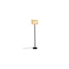 Augustine Multicolour Fabric Shade Floor Lamp with Black Iron Base