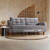 Ease Plus 3 Seater Wooden Sofa in Grey Colour