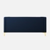 Texude Velvet 2 Seater Sofa Navy Blur in Colour