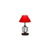 Kenzie Red cotton Table lamp with Iron Base