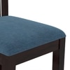 Diego Dining Chair -Finish- Mahogany, Fabric - Midnight Indigo Blue