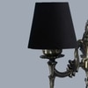 Devansh Metal Electric Wall Light in Antique Gold Colour with Black Shade Count of 1 Light