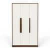 Maltein 3 Door Engineered Wood Wardrobe In Brown Maple & White Finish