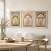 The Castle Decor Mughal Arch Floral Wall Art Set of 3 11x17 Inch