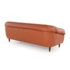 Zenith 3 Seater Leather Sole in Warm Brown Colour