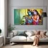 The Castle Decor Radha Krishna Wall Painting Wooden Framed 27x48 Inch (Style 14)