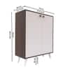 Nextstep Modern Metal Floor Cabinet Walnut