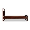 Turner Solid Wood Single  Size Bed Without Storage (Dark Oak Finish)
