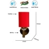 Devansh Metal Electric Wall Light in Gold Colour with Red Shade Count of 1 Light