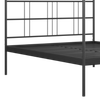 Perryn Four Poster Metal Non Storage Queen Bed in Satin Black Finish