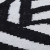 Jaipur Rugs Soft Tiger Pictorial Wool Polyester Dhurrie Rug White 6x9 ft In Ebony and Undyed White