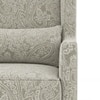 Morgen Solid Wood Lounge Chair in Monochrome Paisley Colour
