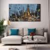 The Castle Decor Abstract Art Wall Painting Wooden Framed Digital Painting 27x48 Inch (Style 9)