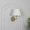 Sadie Shine Brass Metal Wall Light with Scalloped Shade