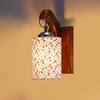 Devansh Solid Wood Electric Wall Light in Brown Colour with Multi Shade Count of 1 Light