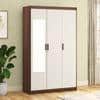 Miller 3 Door Wardrobe With Mirror and Lock in Two Tone Finish