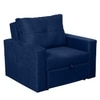 Eden  Pull Out Sofa cum Bed  in Navy Blue Colour