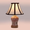 Devansh Multi Cotton Shade Lamp With Wood & Mosaic Glass Base For Decoration/Office/Home/Gifting/Study For Decoration/Office/Home/Gifting/Study