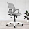 Polaris Mid Back Mesh Office Chair in White Grey Colour