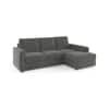 Apollo Sofa (Colour : Ash Grey Velvet, Cushion : Soft, Back Type : Regular, Seating Capacity : Right Aligned 2 Seater + Right Aligned Chaise)