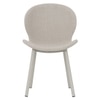 Scandinavian Navon Dining Chair White Matte Beige Finish