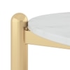 Luma Banswara Marble And Metal Nesting Coffee Table In Glossy Gold Finish