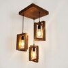 Gyro Brown Solid Wood Cluster Hanging Light