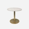Metalsmith Ally Round Side Table – Metal & Marble, Gold Finish