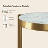 Midori Metal Drink Table in Gold Finish