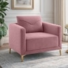 Arab Velvet 1 Seater Sofa Peach Color