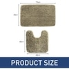 Luxe Home Polyester Newman Contour Bath Mat Set of 2 (Anti Gold 45x75 cm & 40x45)