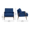 Serenity Boucle Fabric Arm Chair in Blue