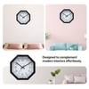 Octagon Numeric Wooden Wall Clock Classic White Dial Modern Design