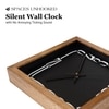 Overlapping Numerals Square Wooden Wall Clock