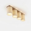 Elementary Brown Solid Wood Ceiling Light