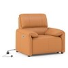 Leeroy One Seater Leather Recliner Sofa in Marigold Colour